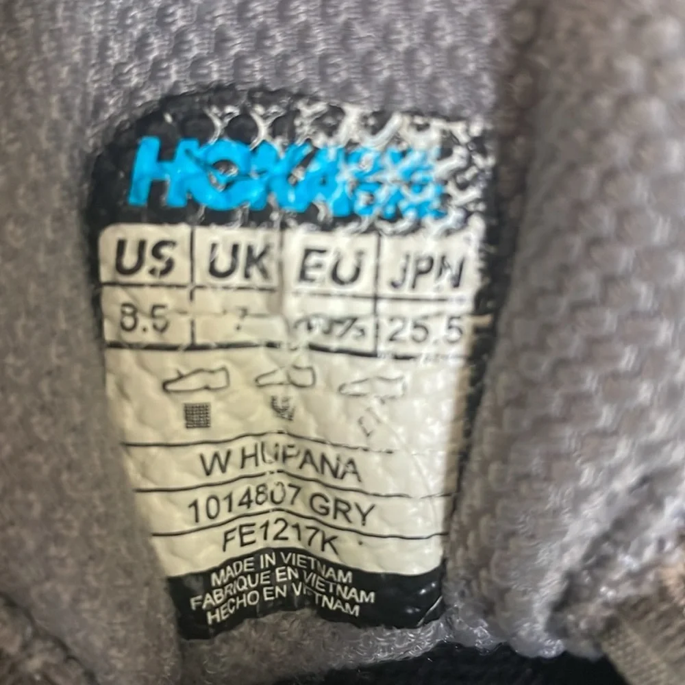 Hoka One One Hupana Athletic Shoes Size 8.5